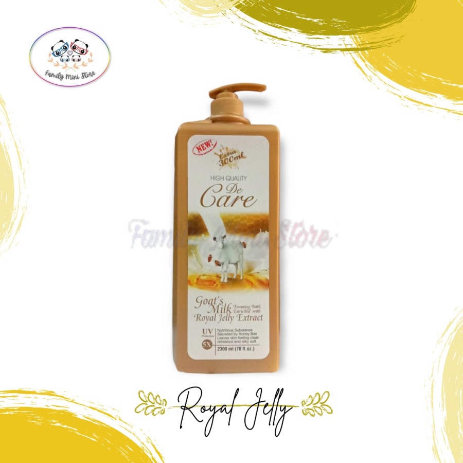 De Care Goat's Milk Foaming Bath 2300ml - Royal Jelly Extract